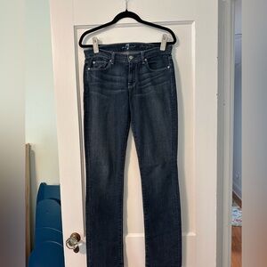 7 For All Mankind Dark Indigo Straight Leg Jeans